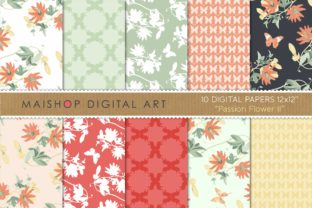 Download Digital Paper Pack Passion Flower Set 02 - Passion flower Collection