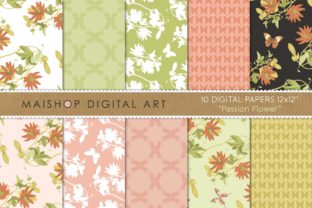 Download Digital Paper Pack Passion Flower Set 01 - Passion flower Collection